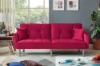 Picture of MILA Convertible Sofa Bed with Adjustable Split-Back (Red)