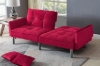 Picture of MILA Convertible Sofa Bed with Adjustable Split-Back (Red)