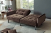 Picture of MILA Convertible Sofa Bed with Adjustable Split-Back (Brown)