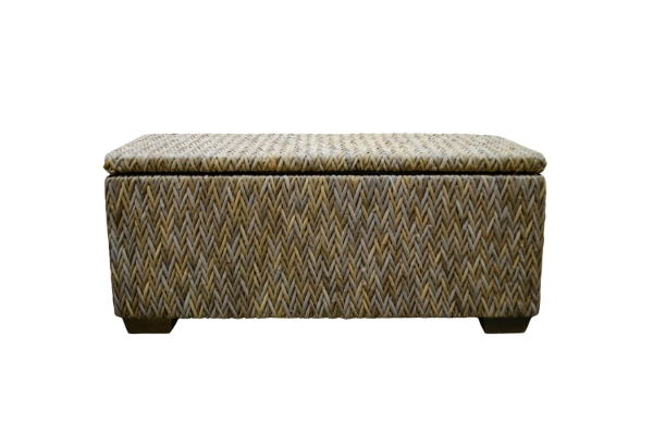 Picture of MARINA Handwoven Storage/Blanket Box with Gamelina Wood Frame and Kubu Weave (100x35x45cm)