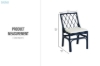 Picture of BRIGHTON Teak Wood & Rattan Dining Chair (Navy Blue)