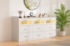 Picture of LUMEO 9-Drawer Dresser/Storage Cabinet with LED Lights (White)