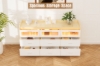 Picture of LUMEO 9-Drawer Dresser/Storage Cabinet with LED Lights (White&Oak)