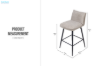 Picture of MIA Bar Stool with Footrest - Each