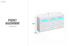 Picture of LUMEO 9-Drawer Dresser/Storage Cabinet with LED Lights (White)