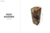 Picture of PILAR Recycled Teak Wood Decorative Sculpture with Icy Glass (12x23cm)