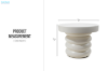 Picture of STRUGLE Mungur Wood Plant Stand (Off White)