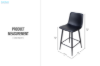 Picture of NOIR Bar Stool with Footrest