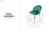 Picture of LUMI Bar Stool with Footrest - 2 Chairs in 1 Carton