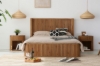 Picture of RILMOND Reclaimed Pine Wood Oval Bedside Table with Open Shelf