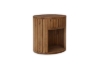 Picture of RILMOND Reclaimed Pine Wood Oval Bedside Table with Open Shelf