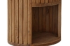 Picture of RILMOND Reclaimed Pine Wood Oval Bedside Table with Open Shelf