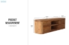 Picture of LUMBER 180 4-Drawer Reclaimed Pine Wood TV Unit