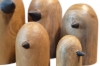Picture of 650-049 Solid Teak Wood Bird Family Decorative Sculptures - Set of 5