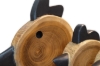 Picture of 650-050 Solid Teak Wood Chicken Family Decorative Sculptures - Set of 3