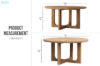 Picture of LUMBER D120/D150 Reclaimed Pine Wood Round Dining Table