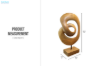 Picture of 650-044 Abstract Solid Teak Wood G Decorative Sculpture (30cmx44cm)
