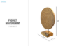 Picture of 650-040 Round Carving Decor Solid Teak Wood Sculpture (40cmx51cm)