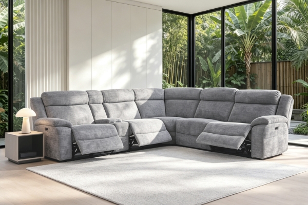 Picture of HOLDEN Power Reclining Sectional Sofa with Storage Console & Cup Holders & USB, Type-C Ports