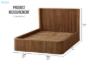 Picture of RILMOND Reclaimed Pine Wood Bed Frame - Queen Size