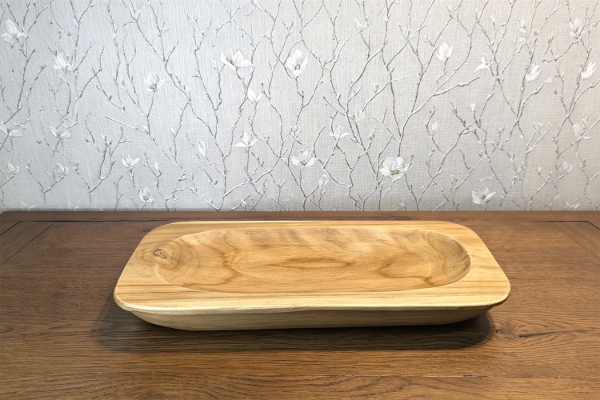 Picture of 650-039 Solid Teak Wood Oval Sushi Plate Decor (40cmx20cm)