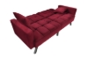 Picture of LUMI Convertible Sofa Bed with Adjustable Split-Back (Rose Burgundy)