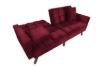 Picture of LUMI Convertible Sofa Bed with Adjustable Split-Back (Rose Burgundy)