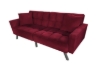 Picture of LUMI Convertible Sofa Bed with Adjustable Split-Back (Rose Burgundy)