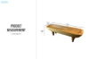 Picture of 650-036 Solid Teak Wood Ship Bowl with Legs (50cmx14cm)