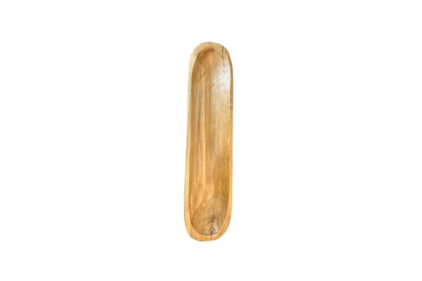Picture of 650-034 Solid Teak Wood Oval Ship Bowl (50cmx12.5cm)