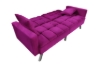 Picture of LUMI Convertible Sofa Bed with Adjustable Split-Back (Purple)