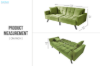 Picture of LUMI Convertible Sofa Bed with Adjustable Split-Back (Green)