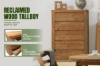 Picture of LUMBER Reclaimed Pine Wood 5-Drawer Tallboy
