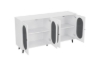 Picture of FIVEN 4-Door Arched Fluted Glass Buffet/Storage Cabinet (White)