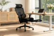 Picture of FLEXO Height Adjustable Office Chair with Adjustable Headrest & Backrest, Seat Slider (Dark)