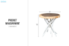 Picture of LIBERTE D50 Round Side Table with Mungur Wood Top and Teak Branch Base