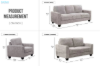 Picture of [FLOOR MODEL CLEARANCE] ANTONIA 1 Seater Fabric Sofa  (Grey)