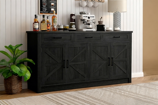 Picture of [FLOOR MODEL CLEARANCE]MORTI 165 4-Door Buffet (Black)