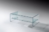 Picture of [FLOOR MODEL CLEARANCE]MURANO 110 Bent Glass Coffee Table with Shelf