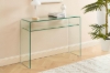 Picture of [FLOOR MODEL CLEARANCE] MURANO 110 Bent Glass Console Table with Shelf