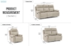 Picture of [FLOOR MODEL CLEARANCE]SORIANO Air Leather Manual  2 Seat Recliner Sofa  (Greige)