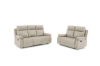 Picture of [FLOOR MODEL CLEARANCE]SORIANO Air Leather Manual  2 Seat Recliner Sofa  (Greige)